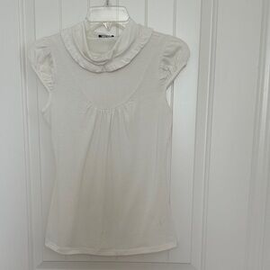 Pre-owned Elegant White Ruffled Women's Top- M